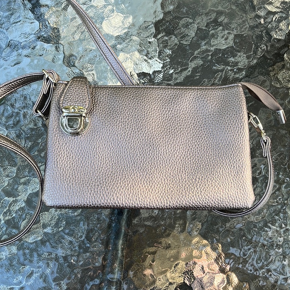 EUC Rose gold mini crossbody purse